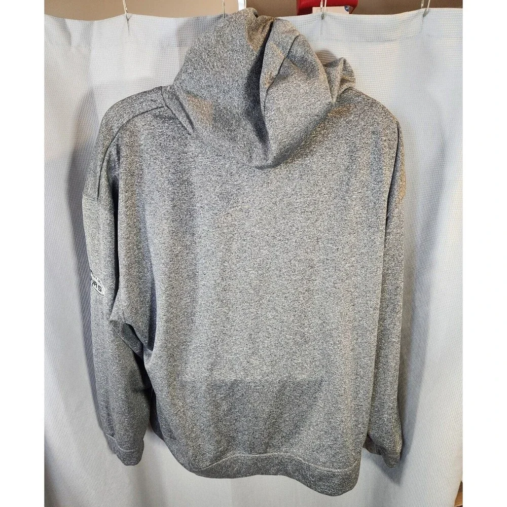 NBA San Antonio Spurs Gray Full Zip Mens Sz 2XL Basketball Warm Up Hoodie‎